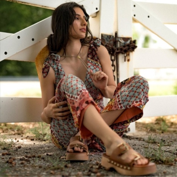 Anthropologie Harlyn Mairi Printed Wide Leg Jumpsuit Size Small - Picture 8 of 10